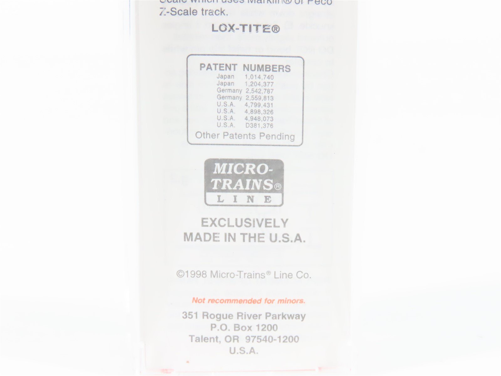 Nn3 Scale Micro-Trains MTL 15108 CNRY Colorado & North Western 30' Box Car #1026