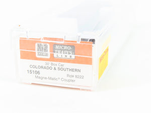 Nn3 Scale Micro-Trains MTL 15106 C&S Colorado & Southern 30' Wood Box Car #8222