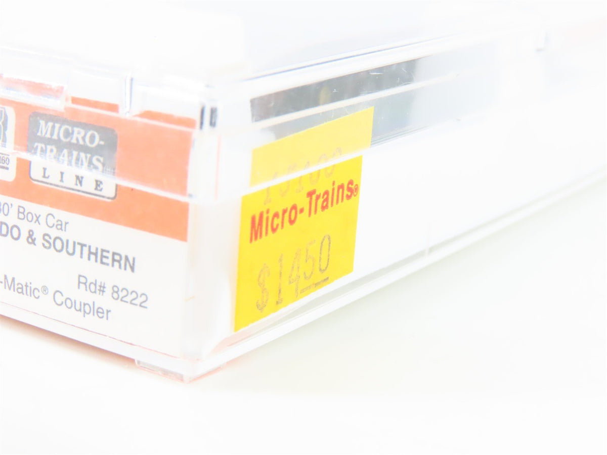 Nn3 Scale Micro-Trains MTL 15106 C&amp;S Colorado &amp; Southern 30&#39; Wood Box Car #8222