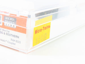 Nn3 Scale Micro-Trains MTL 15106 C&S Colorado & Southern 30' Wood Box Car #8222