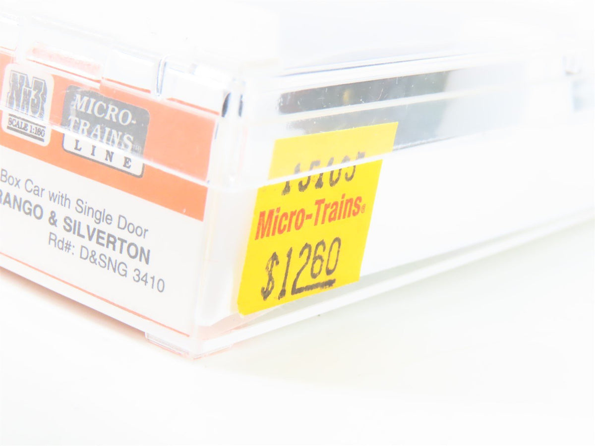 Nn3 Scale Micro-Trains MTL 15105 D&amp;SNG Durango &amp; Silverton 30&#39; Box Car #3410