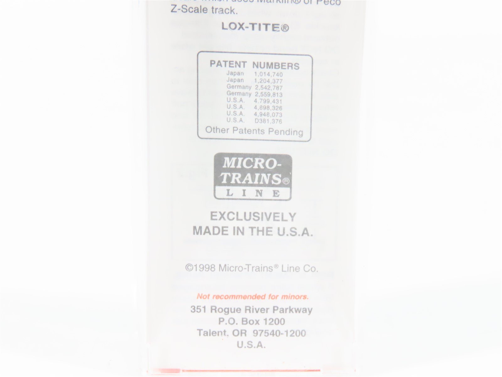 Nn3 Scale Micro-Trains MTL 15109 V&TRR Virginia & Truckee 30' Box Car #1013