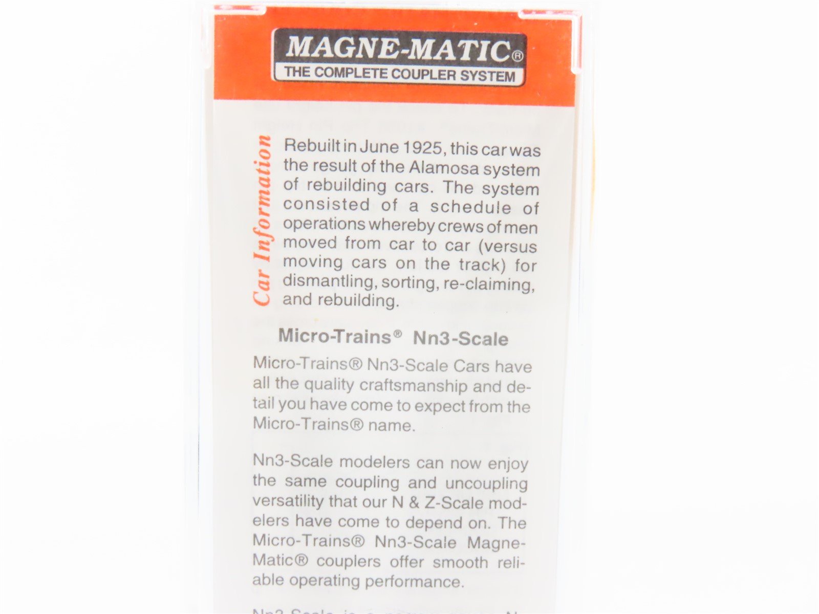 Nn3 Scale Micro-Trains MTL 15101 D&RGW Rio Grande 30' Wood Box Car #3375