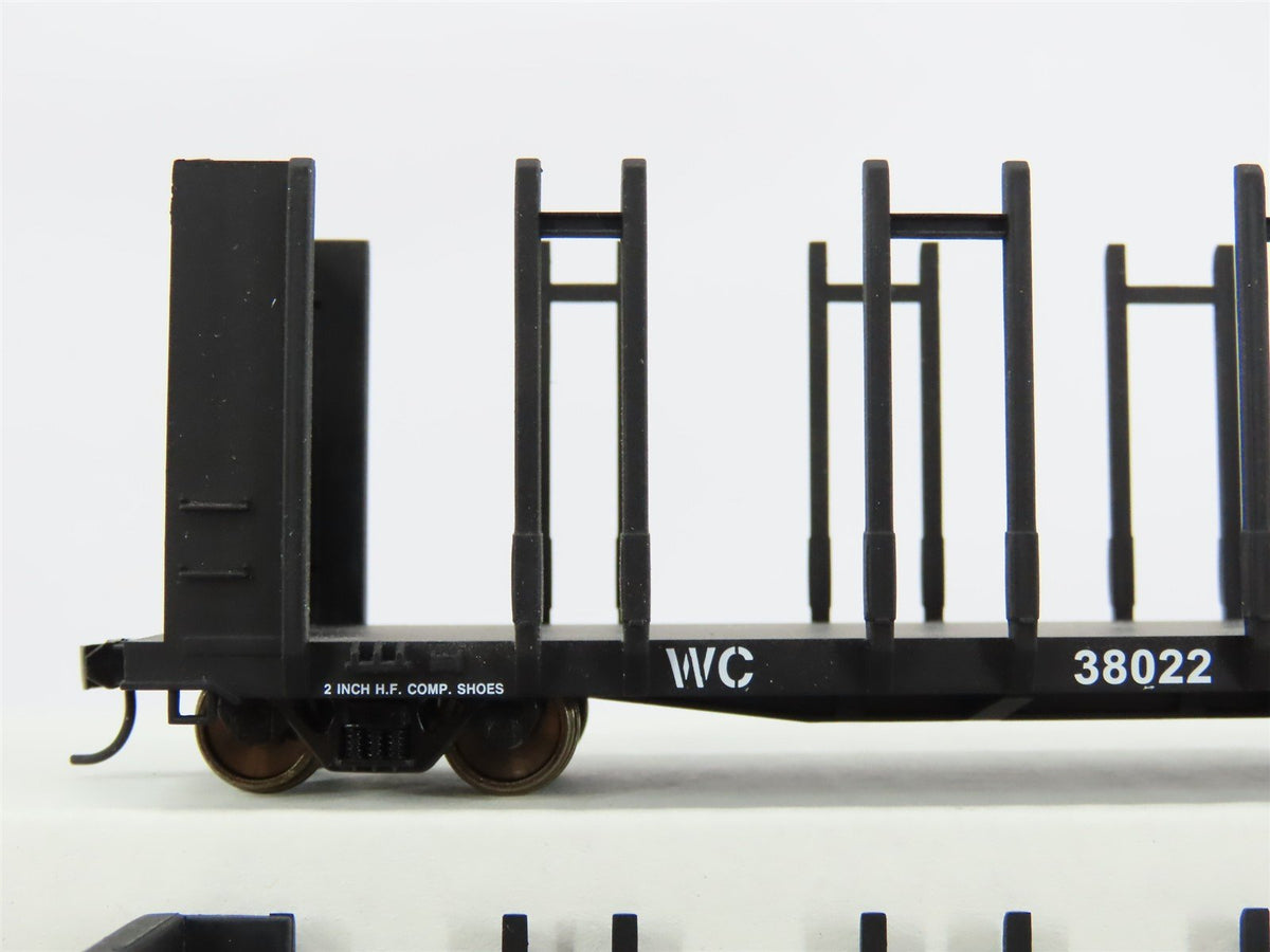 HO Walthers Goldine 932-23159 WC Wisconsin Central Pulpwood Flat Car 2 Pack