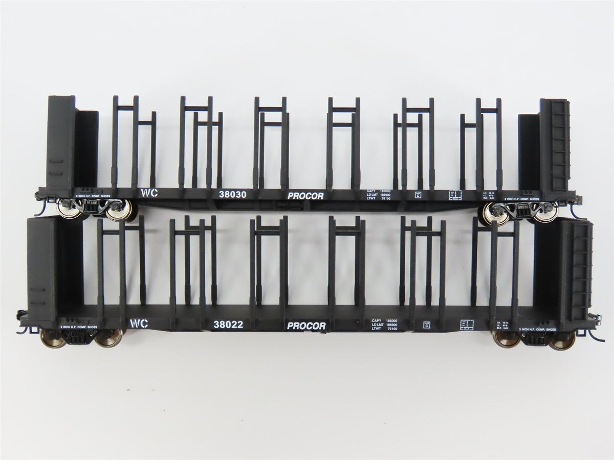 HO Walthers Goldine 932-23159 WC Wisconsin Central Pulpwood Flat Car 2 Pack