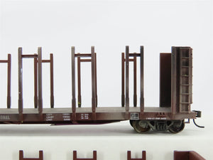 HO Walthers Goldline 932-23157 CN Pulpwood Flat Car 2 Pack Custom Weathered