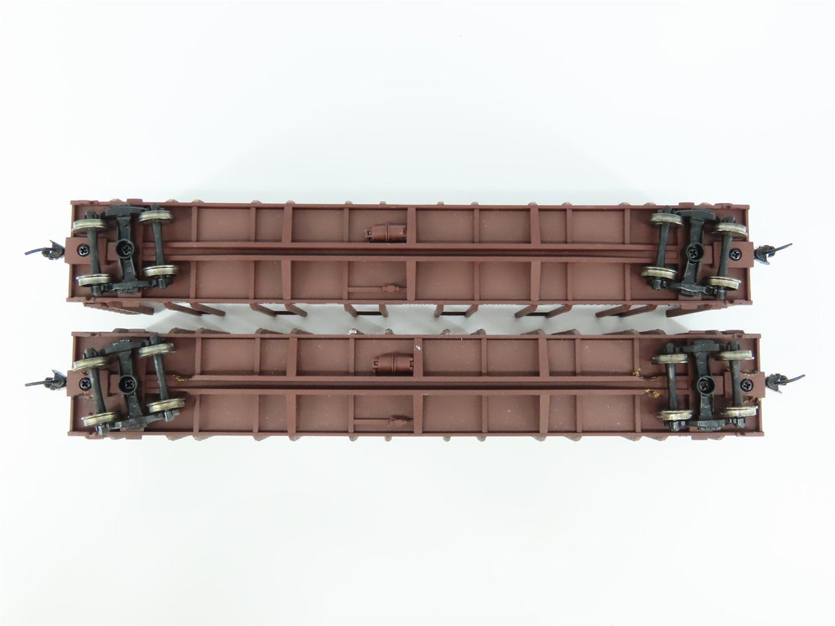HO Walthers Goldline 932-23157 CN Pulpwood Flat Car 2 Pack Custom Weathered