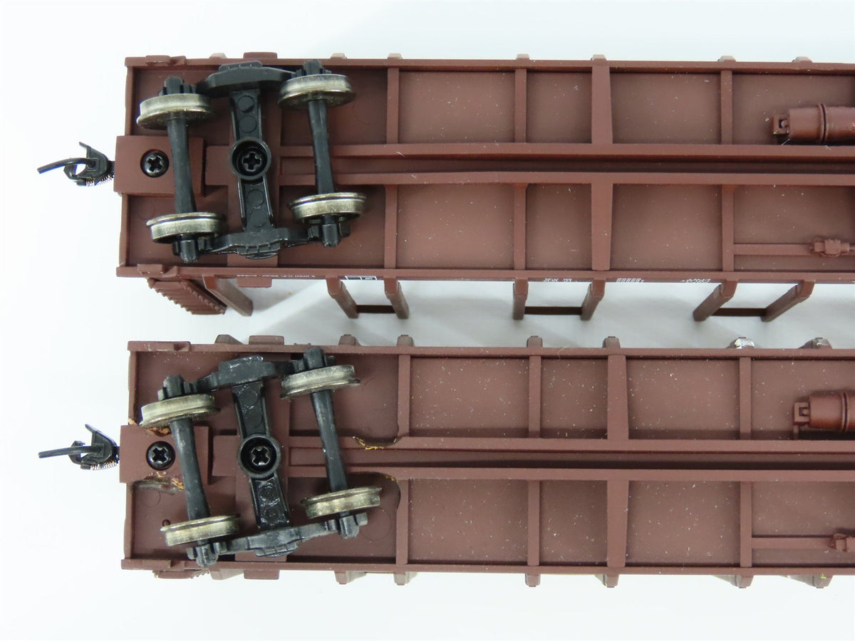 HO Walthers Goldline 932-23157 CN Pulpwood Flat Car 2 Pack Custom Weathered