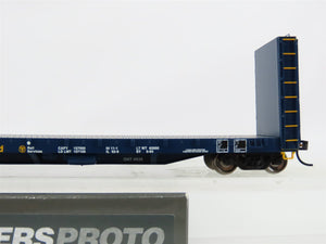 HO Scale Walthers Proto 920-104312 ONT Ontario Northland Bulkhead Flatcar #4539