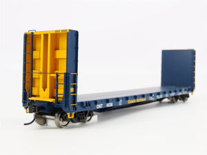 HO Scale Walthers Proto 920-104312 ONT Ontario Northland Bulkhead Flatcar #4539