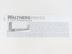 HO Scale Walthers Proto 920-104312 ONT Ontario Northland Bulkhead Flatcar #4539