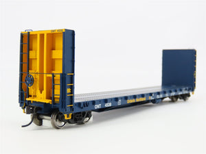 HO Scale Walthers Proto 920-104312 ONT Ontario Northland Bulkhead Flatcar #4539