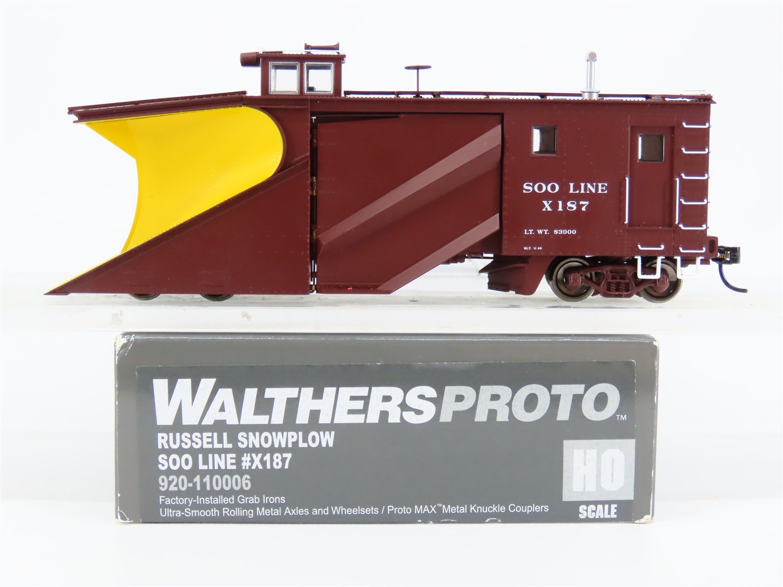 HO Scale Walthers Proto 920-110006 SOO Line Russell Snowplow #X187