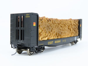 HO Scale Athearn 81482 CSX CSXT 40' Pulpwood Flat Car #403844 With Load