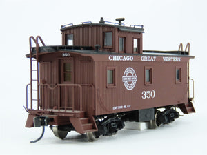 HO Scale Walthers Platinum 932-7685 CGW Chicago Great Western Wood Caboose #350