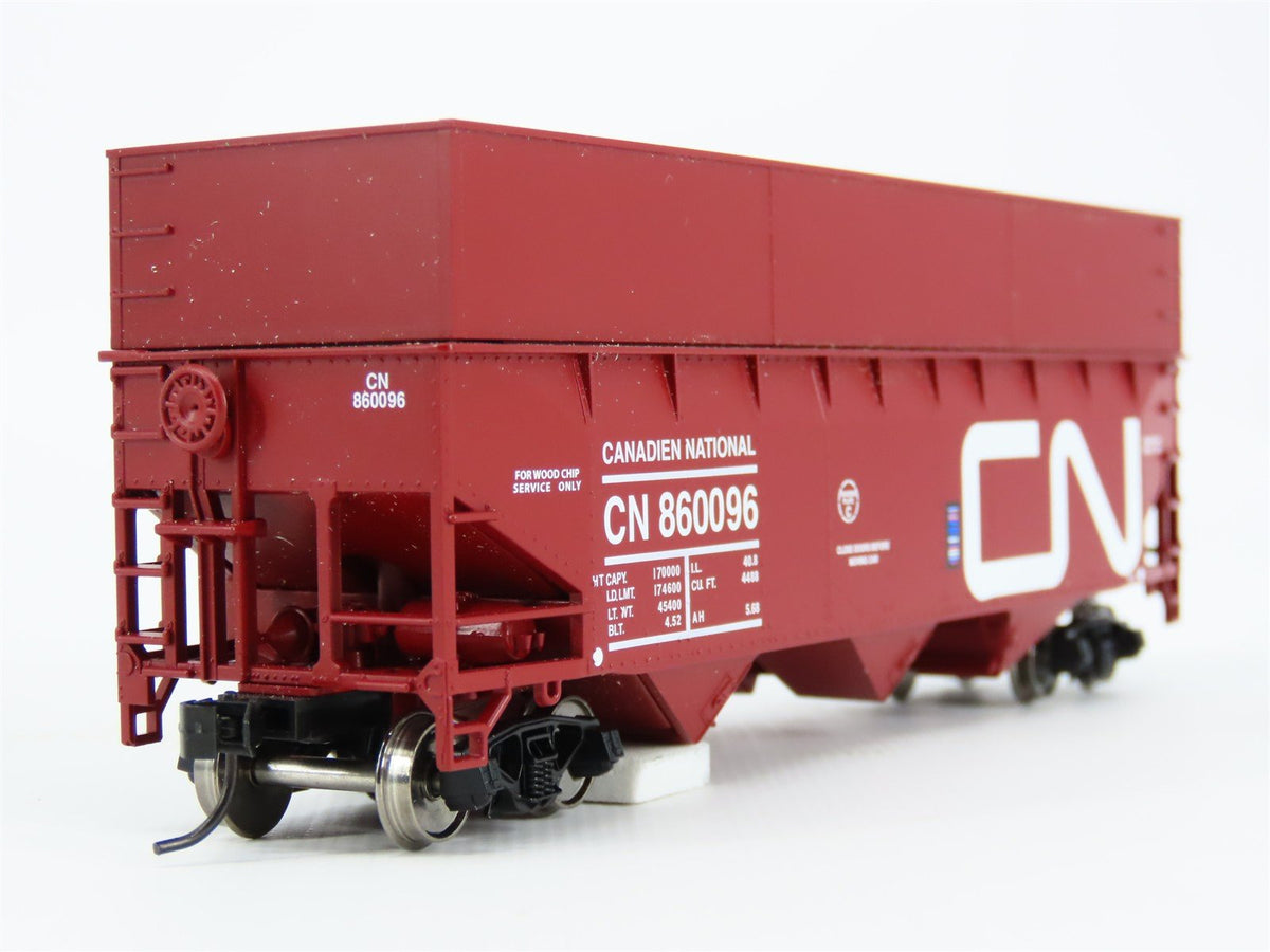 HO Scale Bowser 41959 CN Canadien National 70T Offset Woodchip Gondola #860096