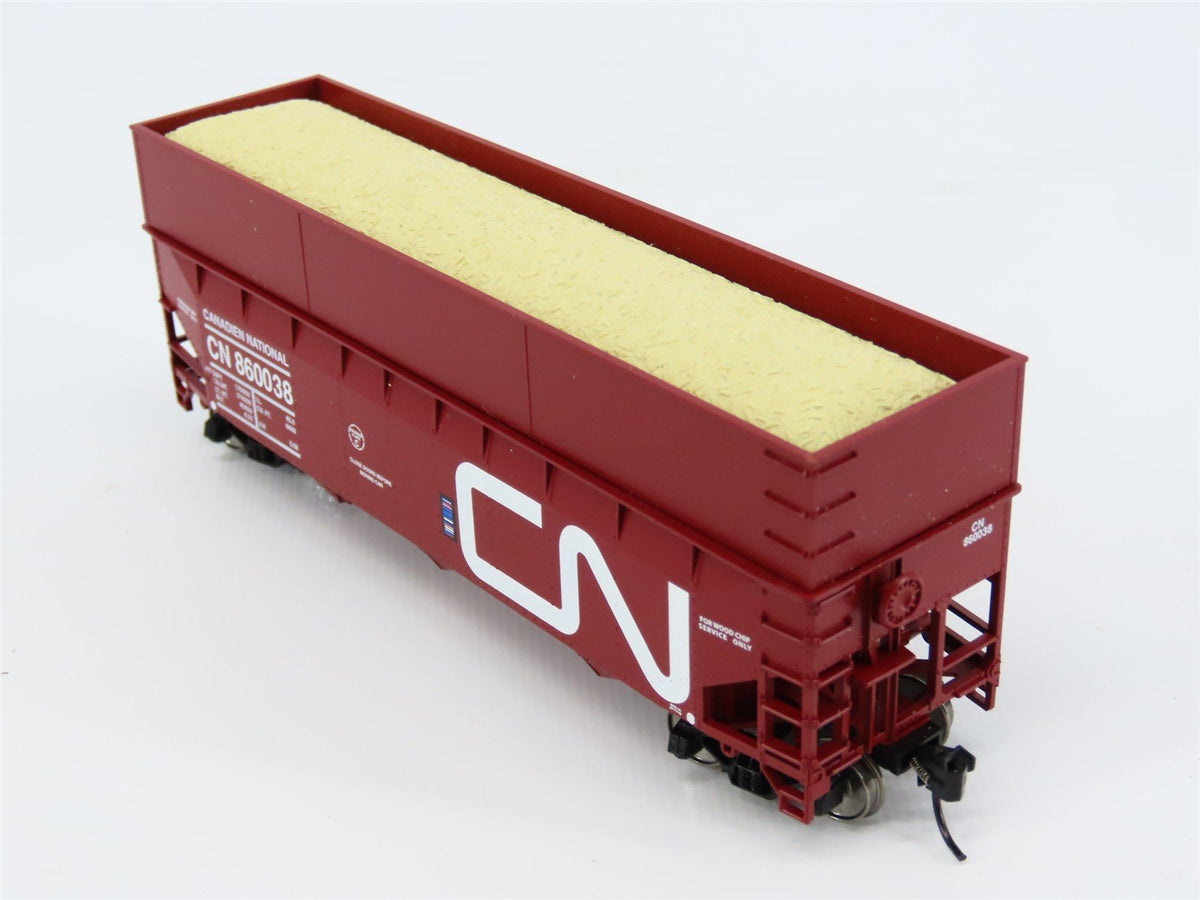 HO Scale Bowser 41958 CN Canadien National 70T Offset Wood Chip Gondola #860038