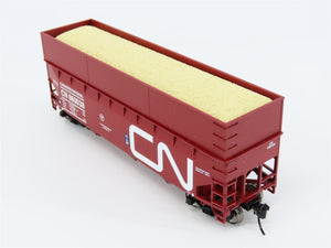 HO Scale Bowser 41958 CN Canadien National 70T Offset Wood Chip Gondola #860038