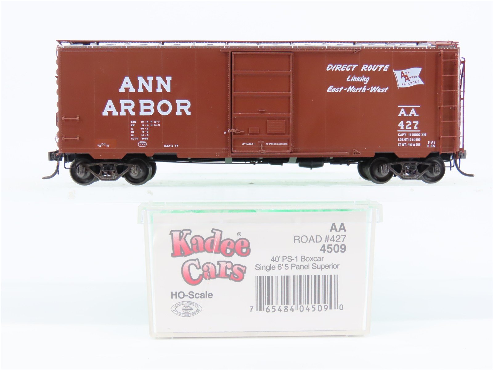 HO Scale Kadee #4509 AA Ann Arbor 40' PS-1 Single Door Boxcar #427