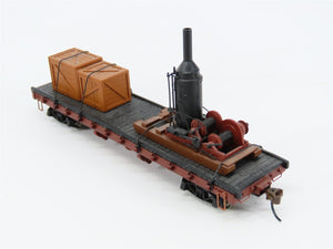 HO Scale Bachmann Silver Series 18301 Log Car w/2 Log Skidders