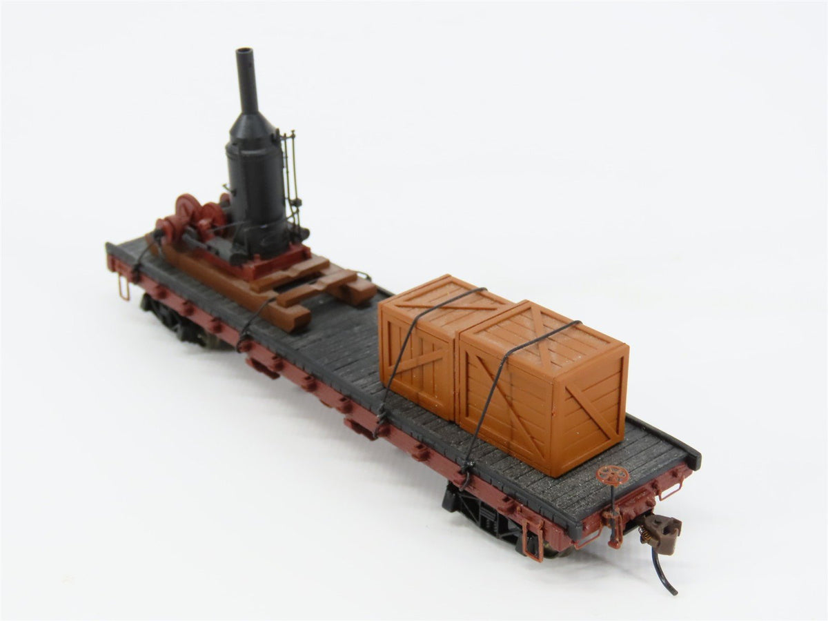HO Scale Bachmann Silver Series 18301 Log Car w/2 Log Skidders