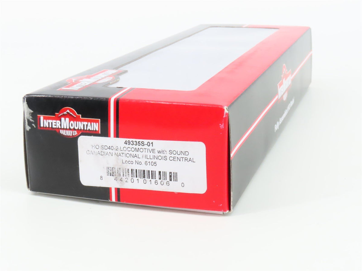 HO Scale InterMountain 49335S-01 CN / IC EMD SD40-2 Diesel #6105 w/ DCC &amp; Sound