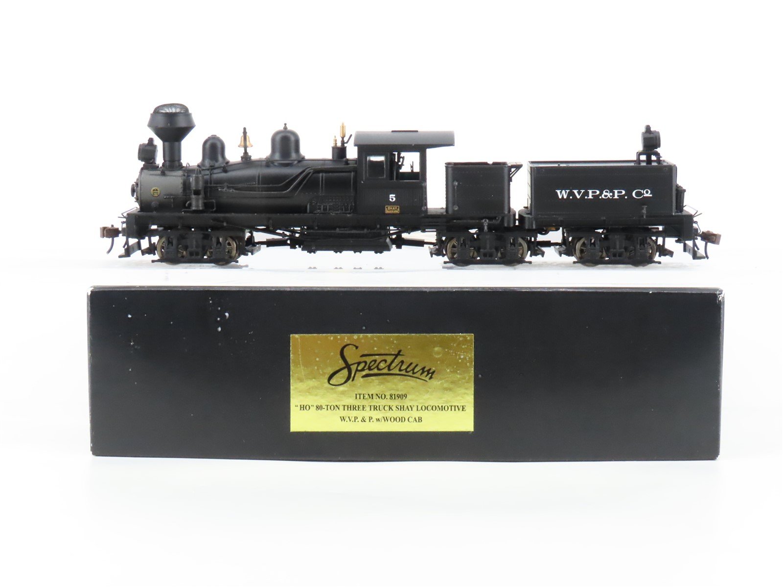HO Scale Bachmann Spectrum 81909 WVP&PCo. 80-Ton 3-Truck Shay Steam #5 w/ DCC