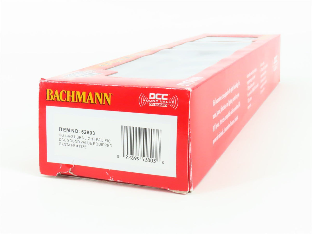 HO Bachmann 52803 ATSF Santa Fe 4-6-2 Light Pacific Steam #1385 w/ DCC &amp; Sound