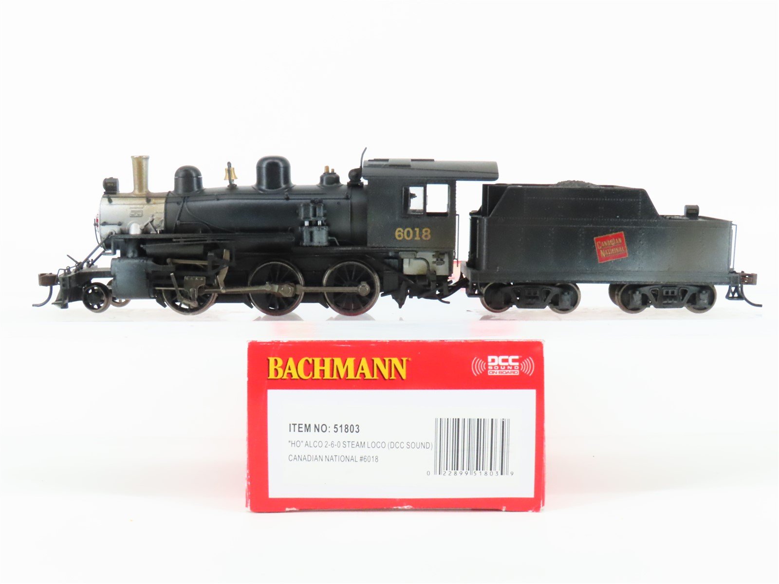 HO Scale Bachmann 51803 CN ALCO 2-6-0 Steam #6018 - Weathered w/ DCC & Sound