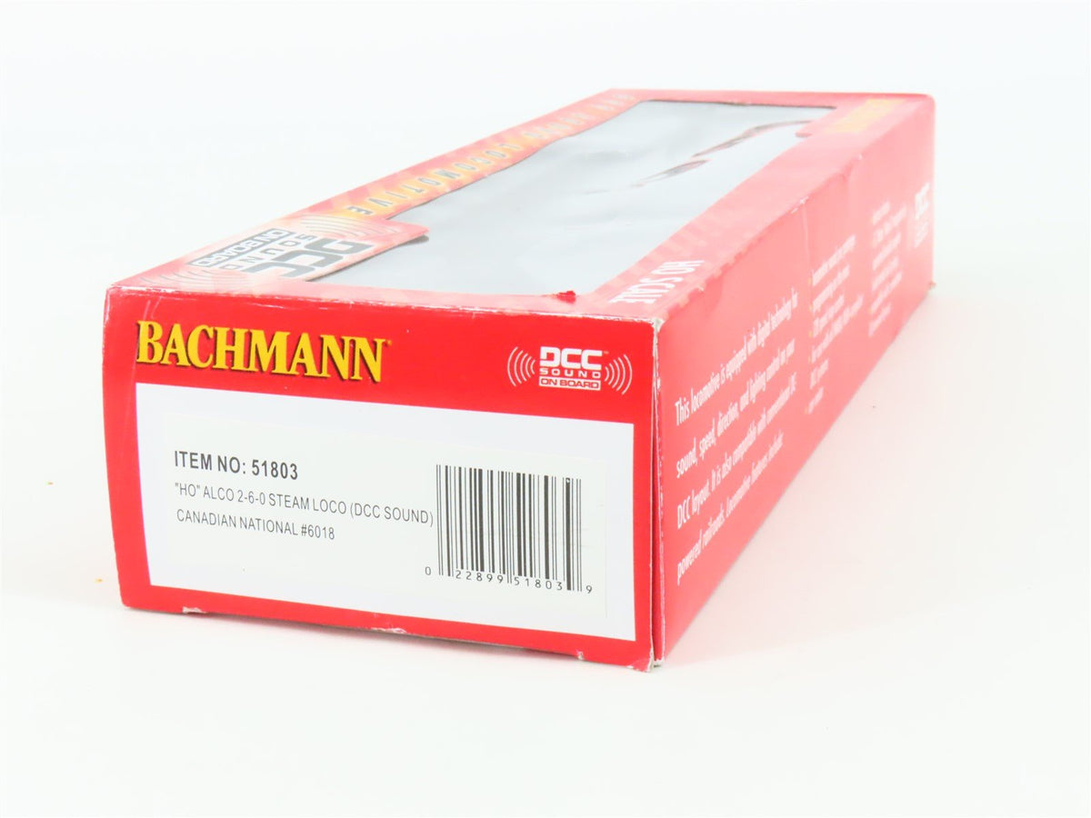 HO Scale Bachmann 51803 CN ALCO 2-6-0 Steam #6018 - Weathered w/ DCC &amp; Sound