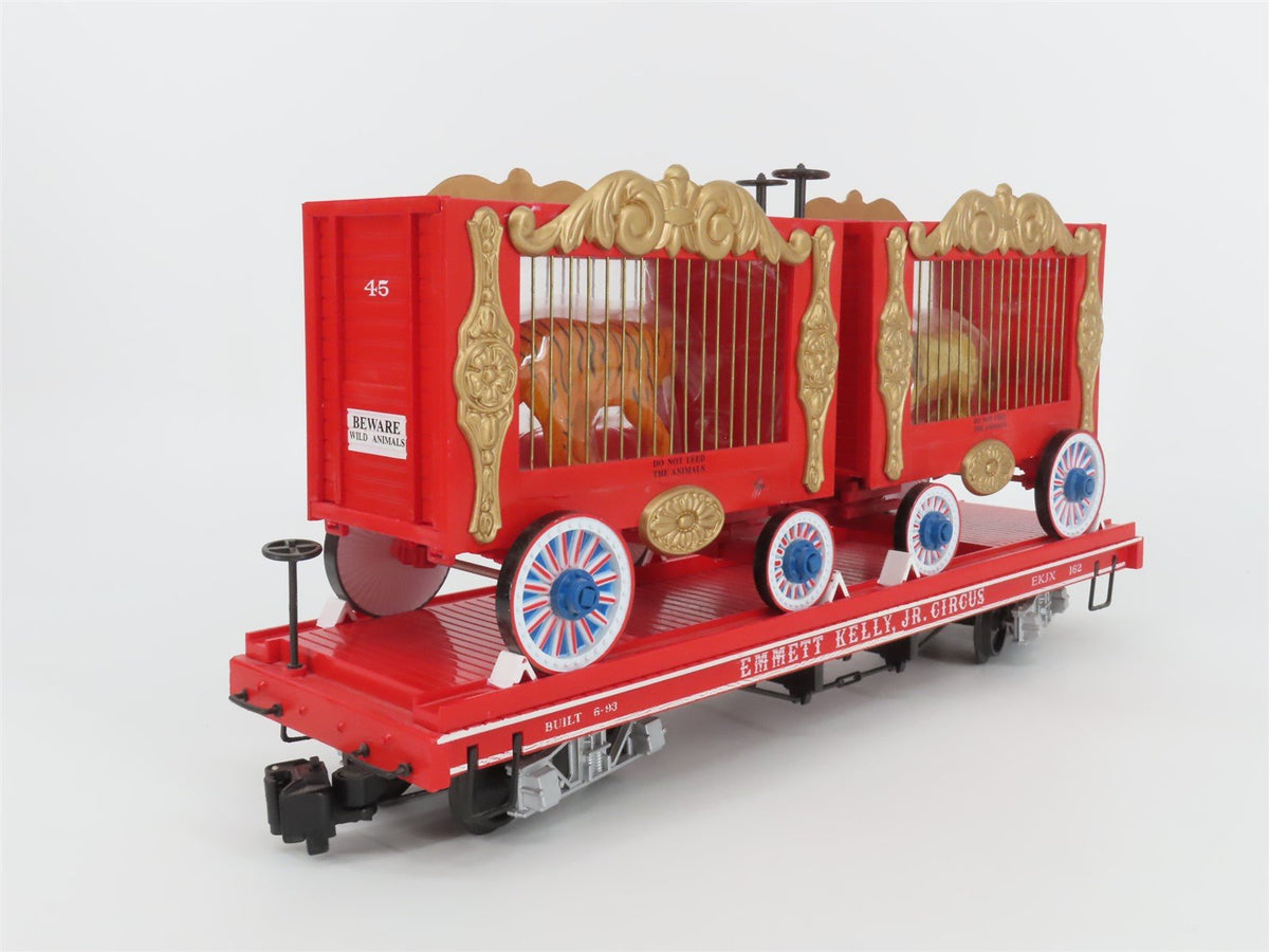 G Bachmann Big Haulers 98371 EKJX Emmett Kelly Jr. Circus Flat Car #162 w/ Cages