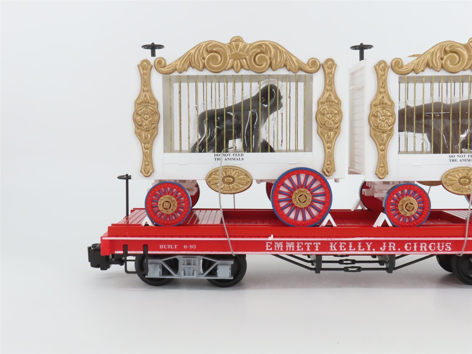 G Bachmann Big Haulers 98372 EKJX Emmett Kelly Jr. Circus Flat Car #162 w/ Cages