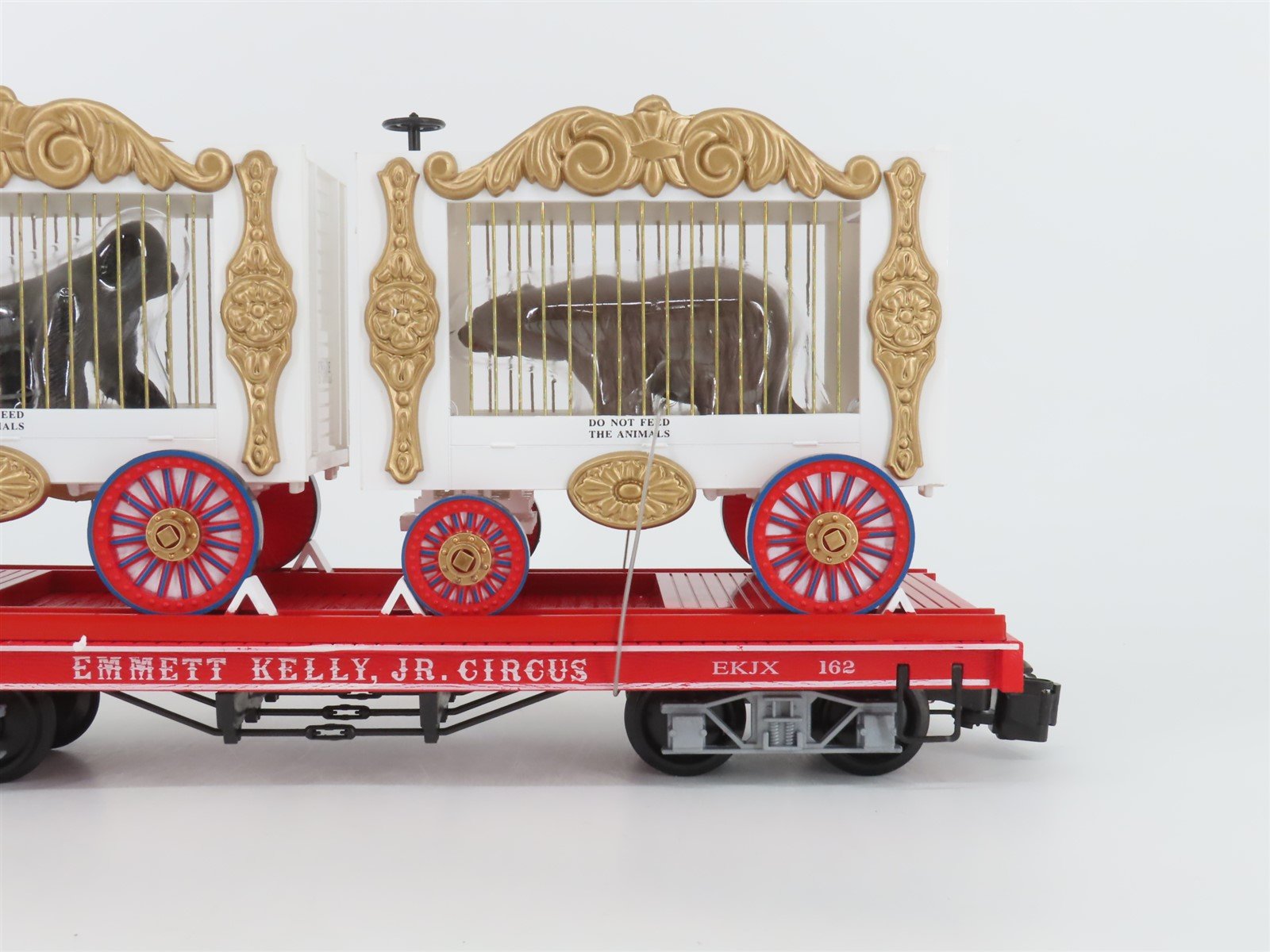 G Bachmann Big Haulers 98372 EKJX Emmett Kelly Jr. Circus Flat Car #162 w/ Cages