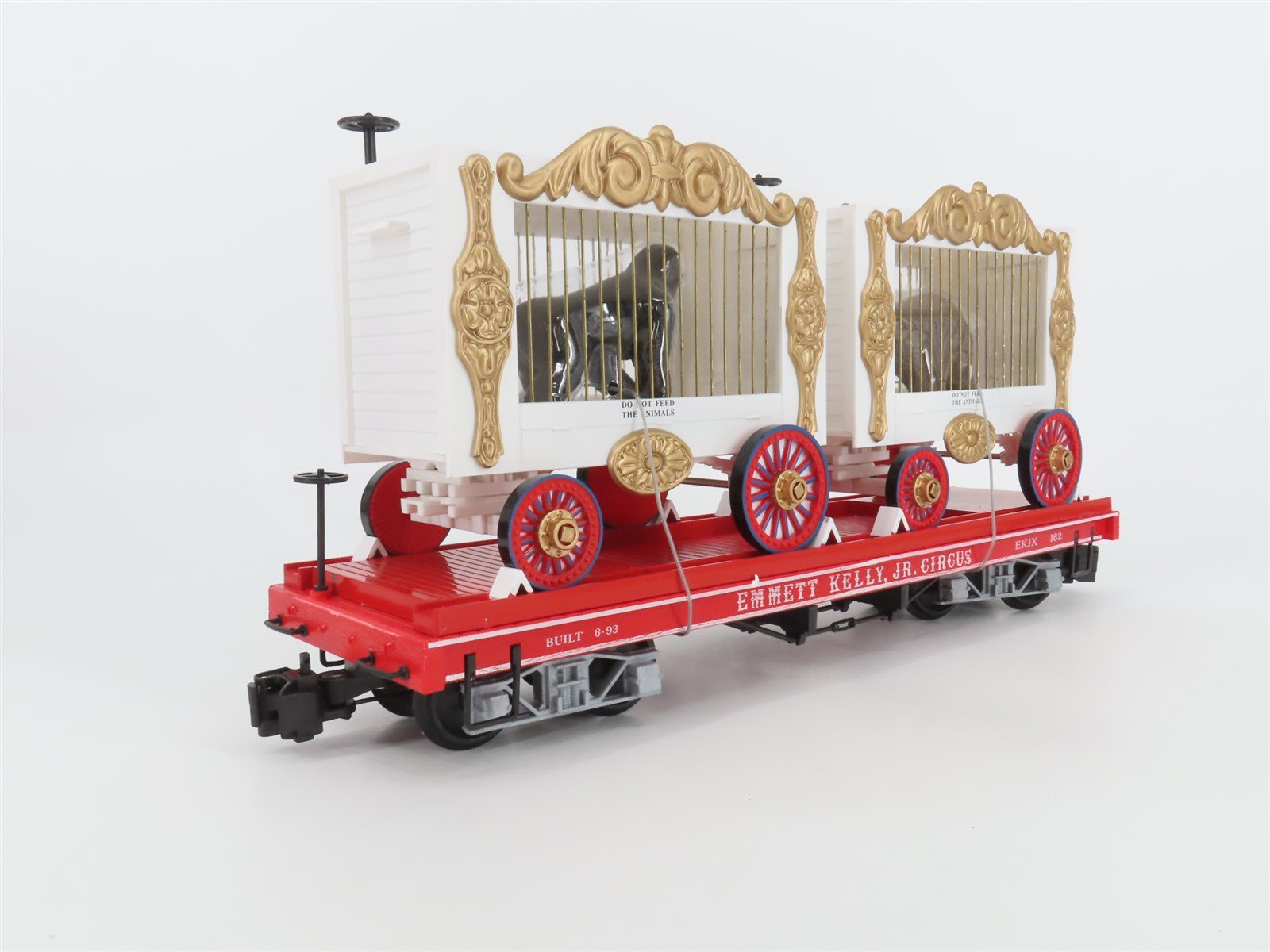 G Bachmann Big Haulers 98372 EKJX Emmett Kelly Jr. Circus Flat Car #162 w/ Cages