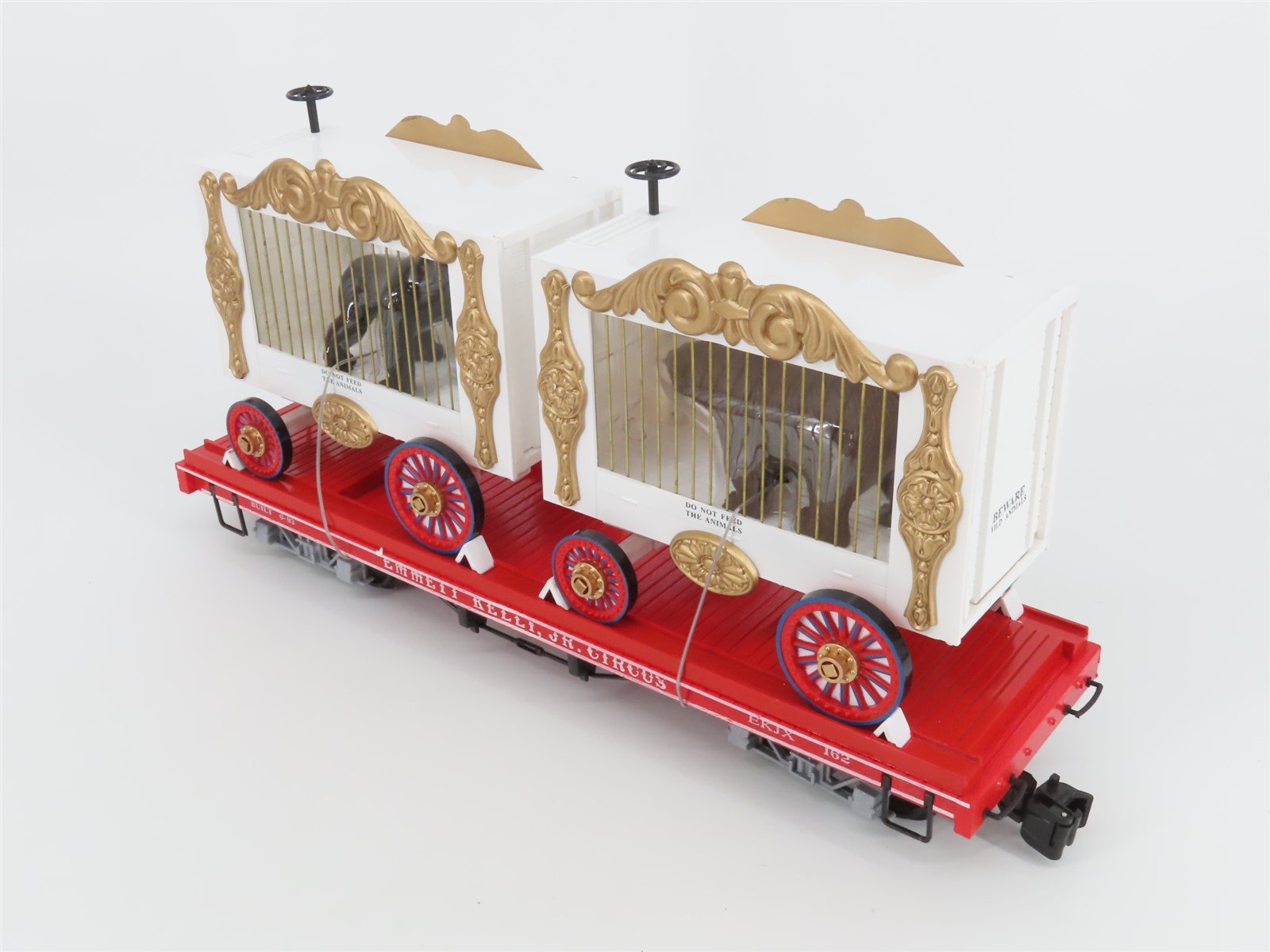 G Bachmann Big Haulers 98372 EKJX Emmett Kelly Jr. Circus Flat Car #162 w/ Cages