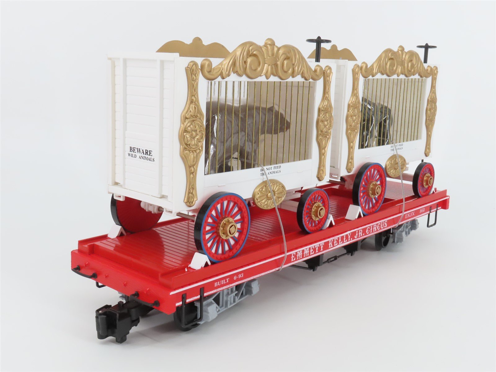 G Bachmann Big Haulers 98372 EKJX Emmett Kelly Jr. Circus Flat Car #162 w/ Cages