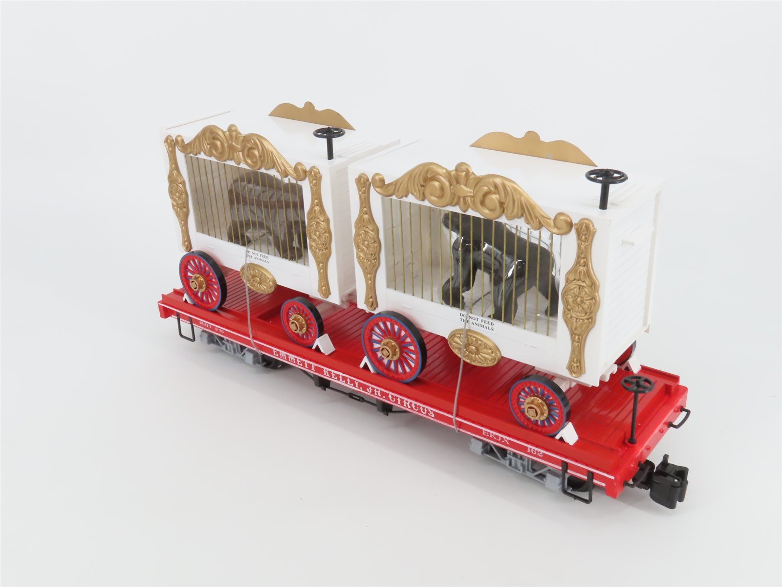 G Bachmann Big Haulers 98372 EKJX Emmett Kelly Jr. Circus Flat Car #162 w/ Cages