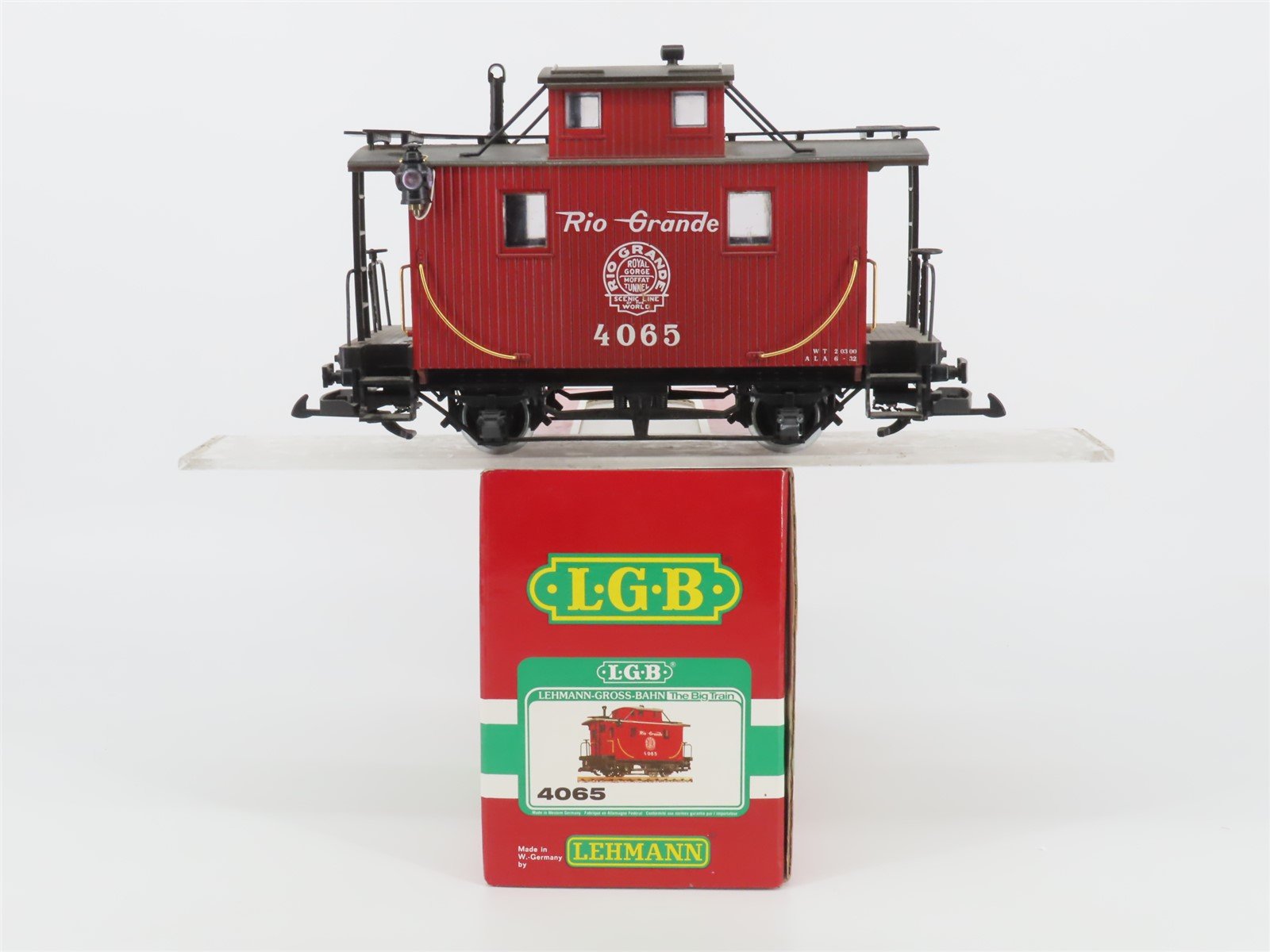 G Scale LGB 4065 D&RGW Rio Grande Center Cupola Wood Caboose #4065