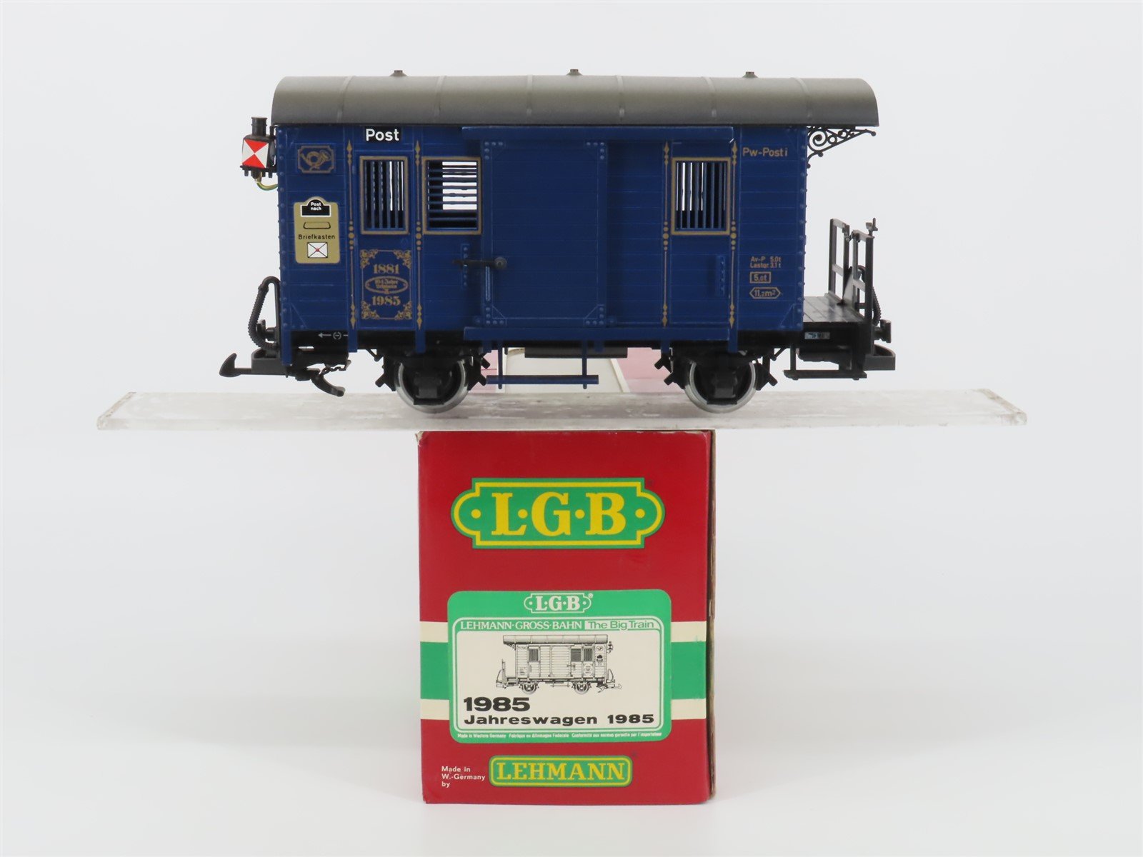 G Scale LGB 1985 Anniversary Post/Mail Passenger Car w/ Lighting