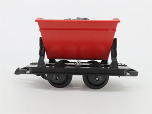 G Scale LGB 42430 Red Tipple Dump Car w/ Coal Load