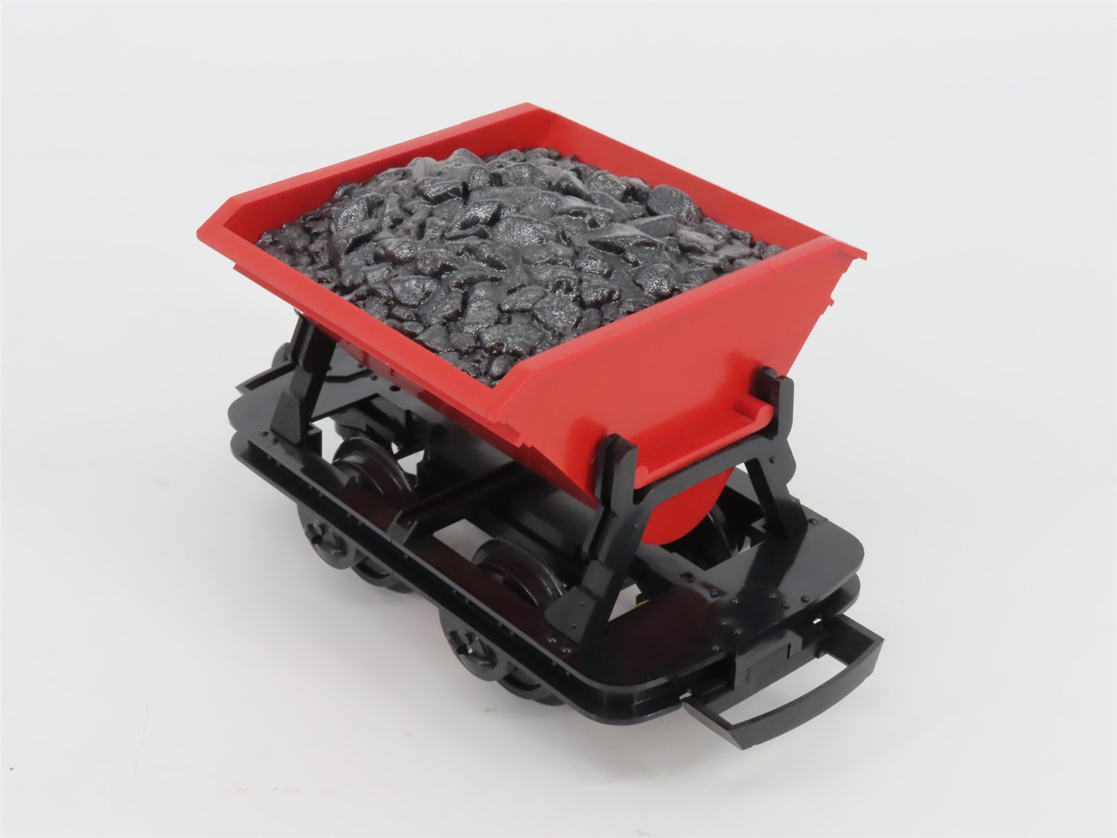 G Scale LGB 42430 Red Tipple Dump Car w/ Coal Load