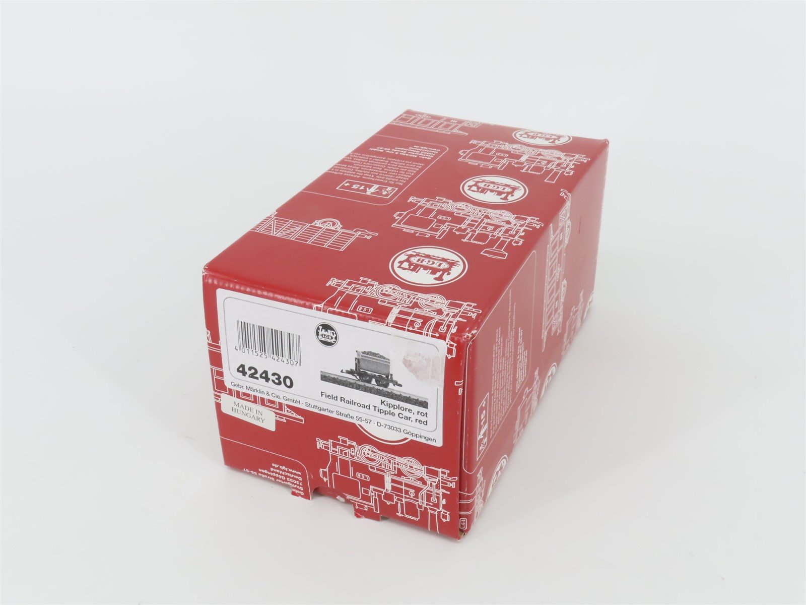 G Scale LGB 42430 Red Tipple Dump Car w/ Coal Load