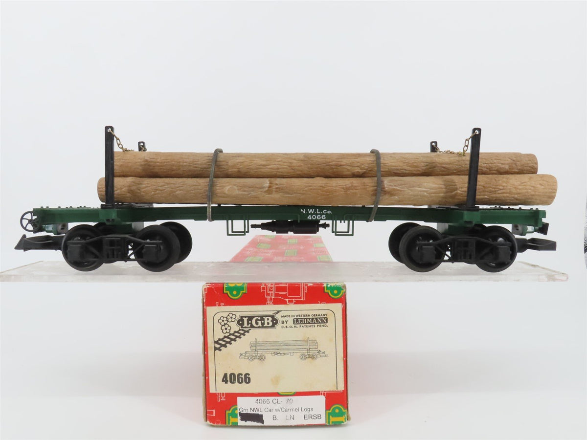 G Scale LGB 4066 NW&amp;LCo Skeleton Log Car #4066 w/ Log Load