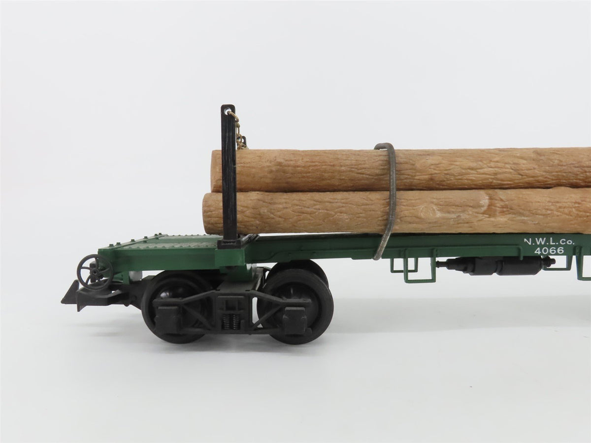 G Scale LGB 4066 NW&amp;LCo Skeleton Log Car #4066 w/ Log Load