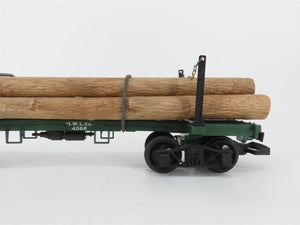 G Scale LGB 4066 NW&LCo Skeleton Log Car #4066 w/ Log Load