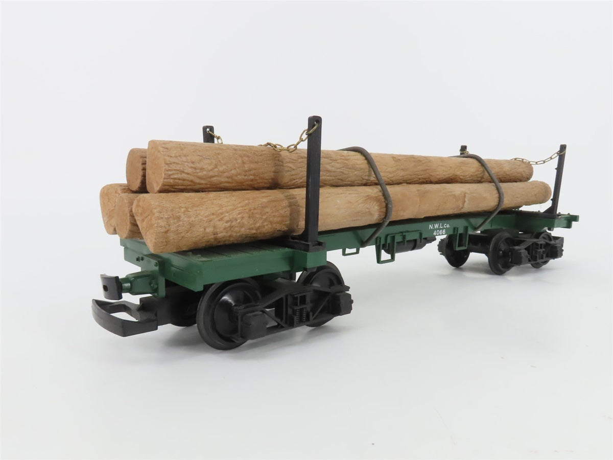 G Scale LGB 4066 NW&amp;LCo Skeleton Log Car #4066 w/ Log Load