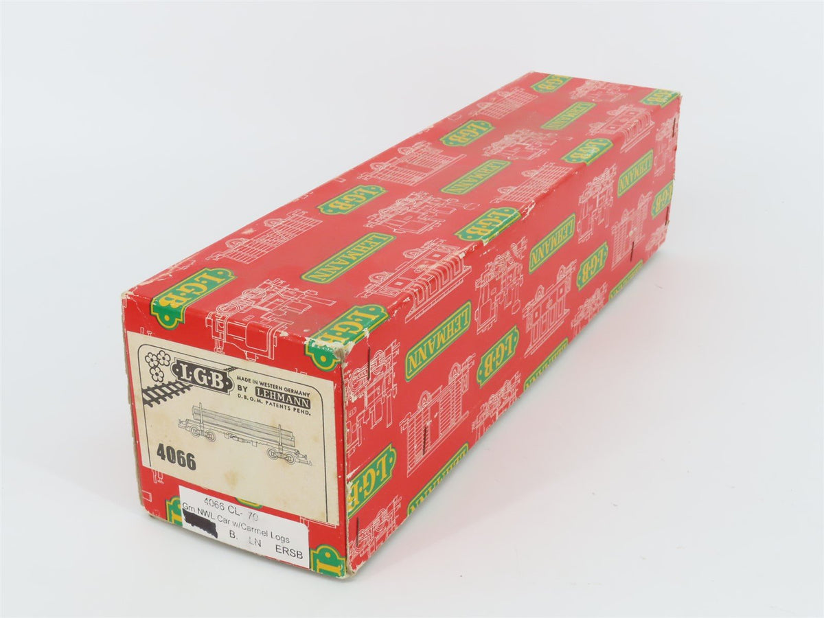 G Scale LGB 4066 NW&amp;LCo Skeleton Log Car #4066 w/ Log Load