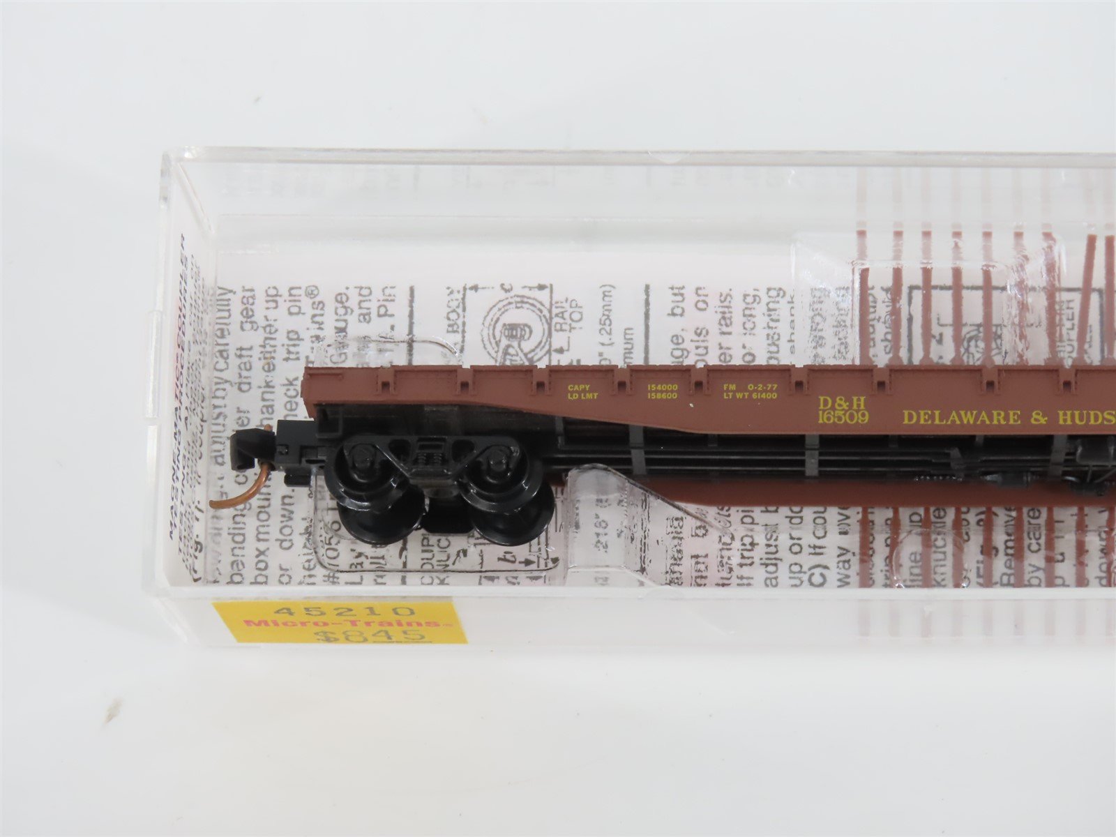 N Scale Micro-Trains MTL 45210 D&H Delaware & Hudson 50' Flat Car #16509