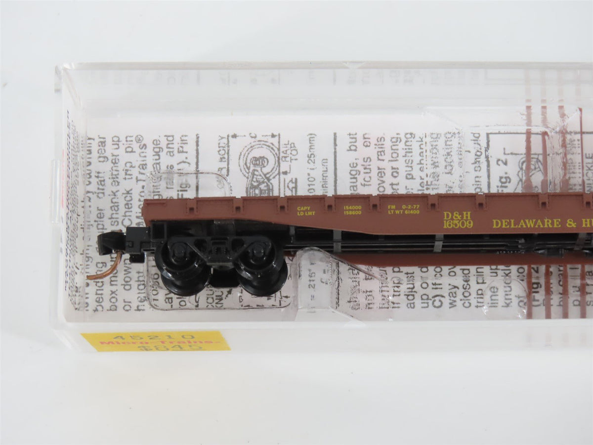 N Scale Micro-Trains MTL 45210 D&amp;H Delaware &amp; Hudson 50&#39; Flat Car #16509