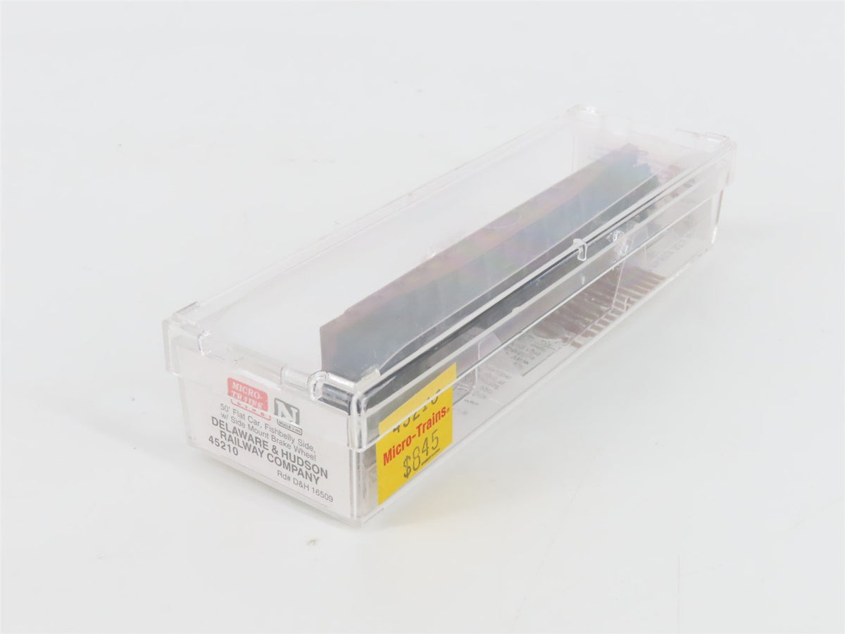 N Scale Micro-Trains MTL 45210 D&amp;H Delaware &amp; Hudson 50&#39; Flat Car #16509